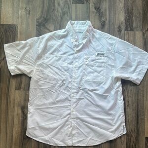 Columbia Fishing Men's White Short Sleeve Shirt